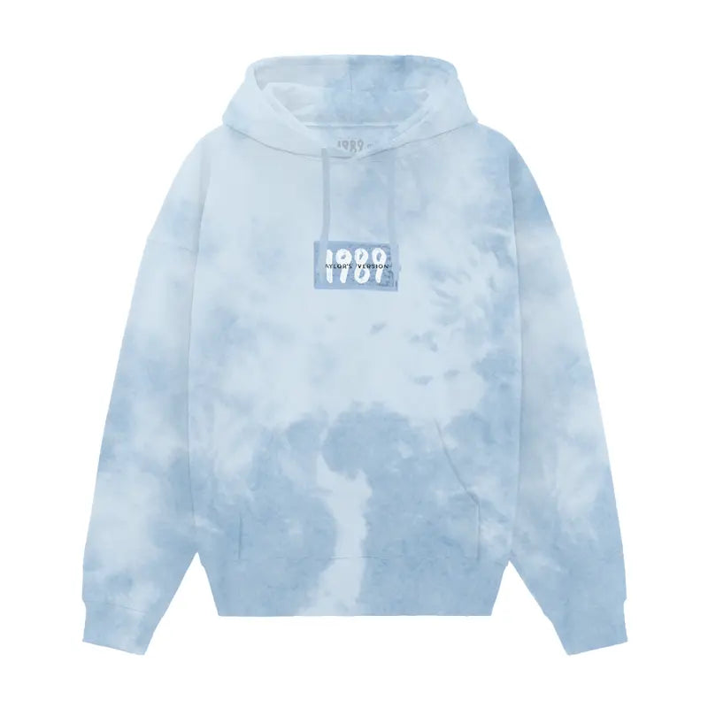 1989 Tie Dye Blue Fleece Hoodie