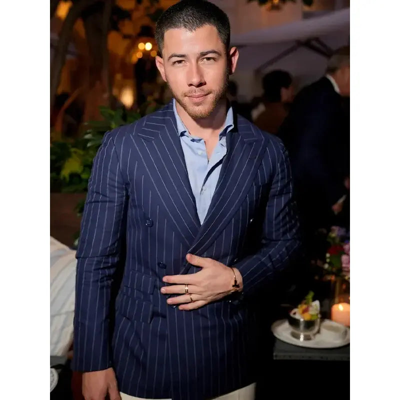 Nick Jonas 2024 Olympics Stripe Blazer