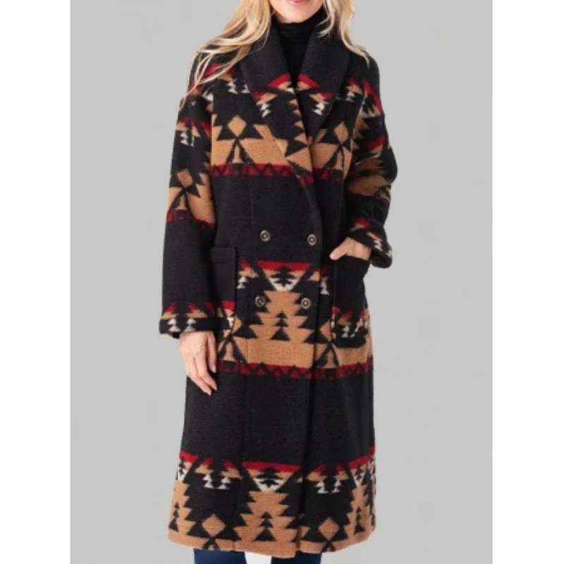 Yellowstone Beth Dutton Black Printed Coat