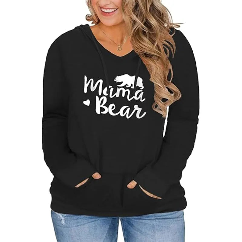 VISLILY V Neck Pullover Fleece Women's Hoodie