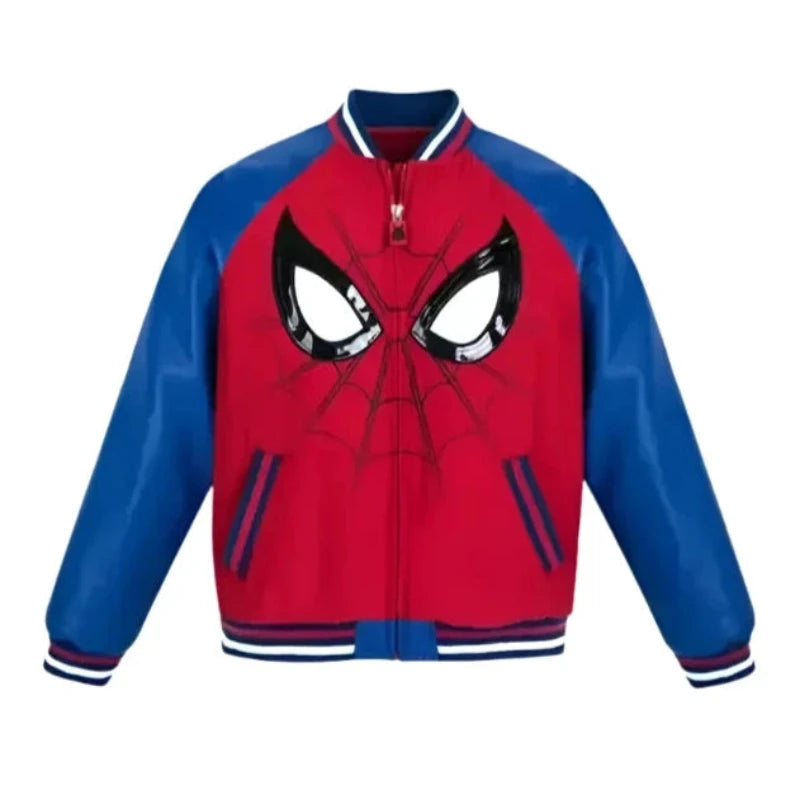 90’s Spider Man Blue & Red Varsity Jacket