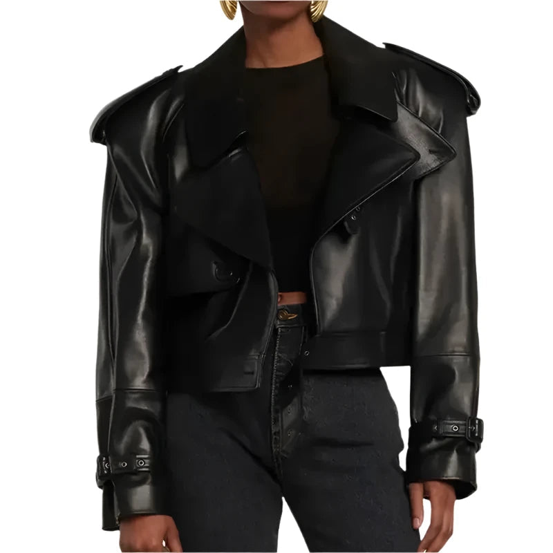 American Horror Story Kim Kardashian Black Leather Jacket