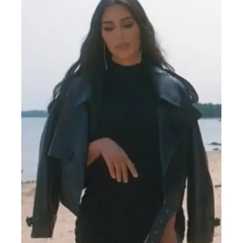 American Horror Story Kim Kardashian Black Leather Jacket