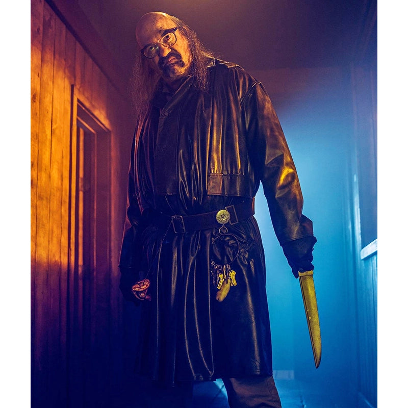 American Horror Story Twisty Black Leather Coat