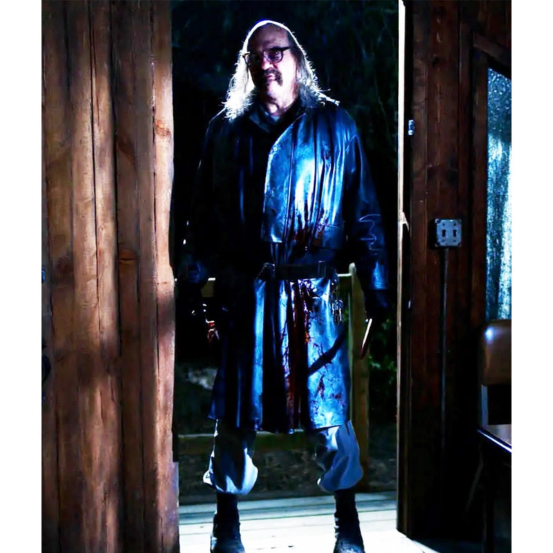 American Horror Story Twisty Black Leather Coat