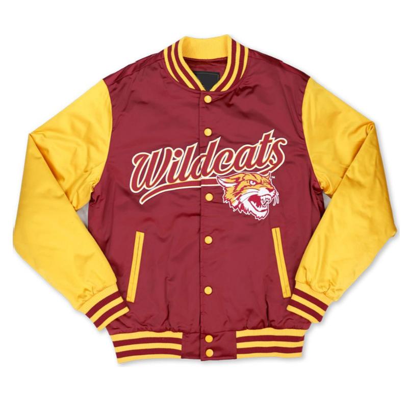 Bethune-Cookman University Burgundy and Yellow Satin Jacket