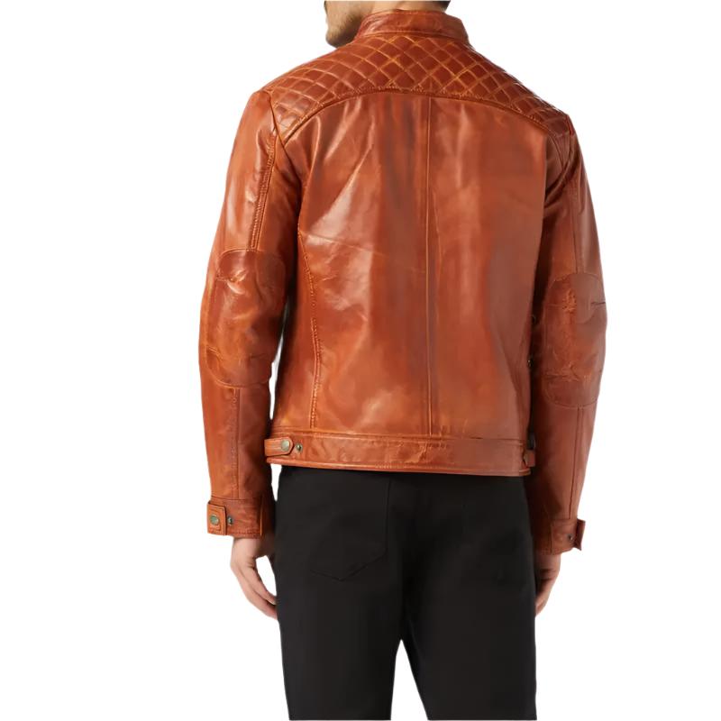 Biker Brown Leather Jacket