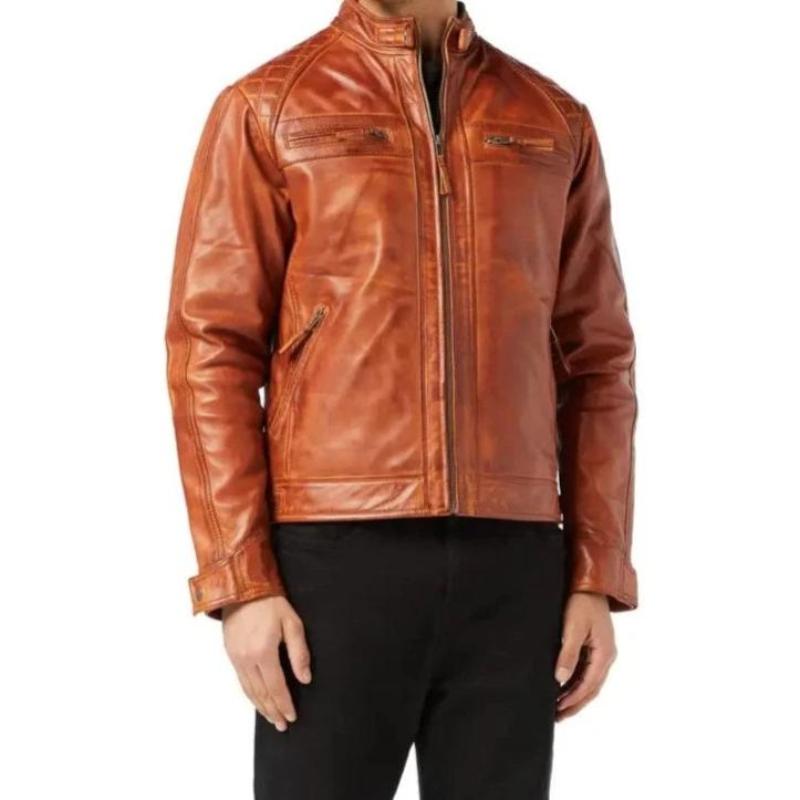 Biker Brown Leather Jacket