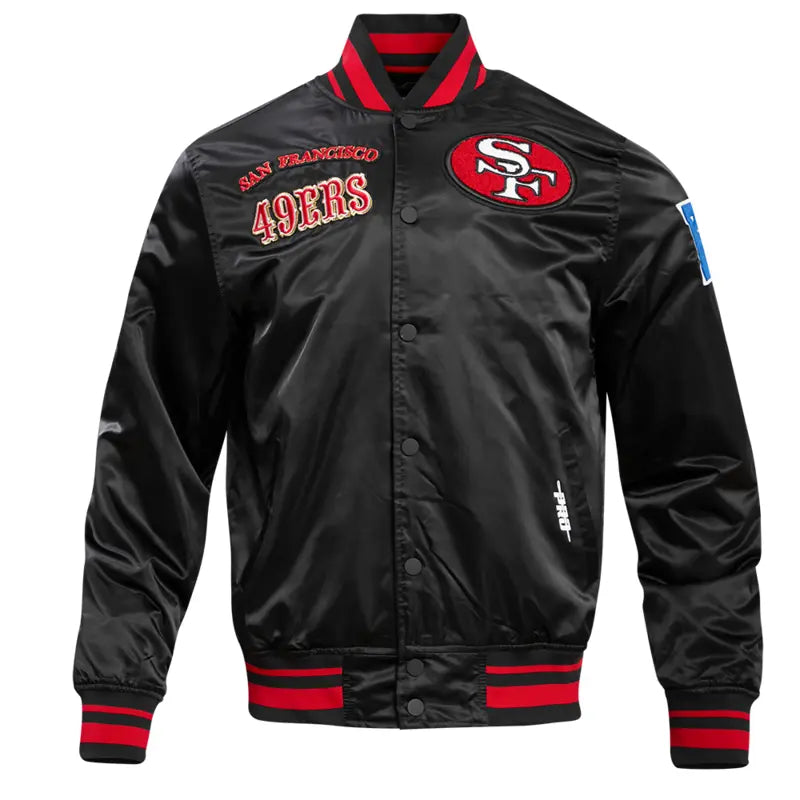 NFL San Francisco 49ers Retro Classic Men's Rib Satin Jacket