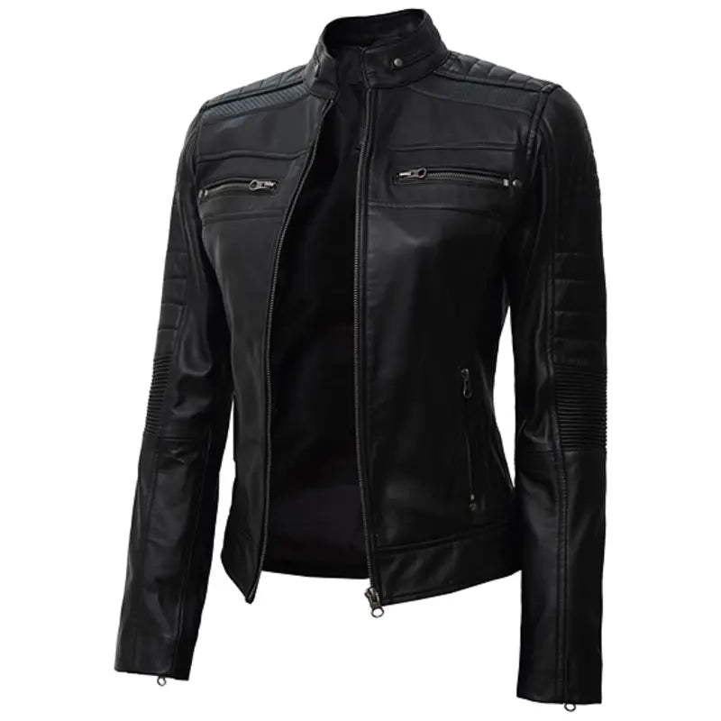 Slim Fit Leather Women's Jacket