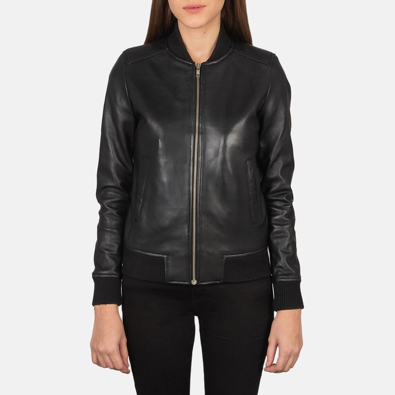 Bliss Leather Bomber Jacket