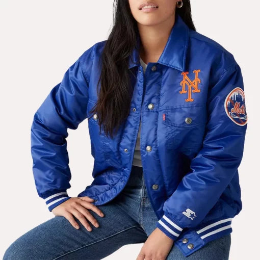 New York Mets Blue Trucker Jacket