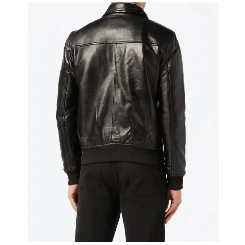 Bomber Biker With Collar Black Jacket