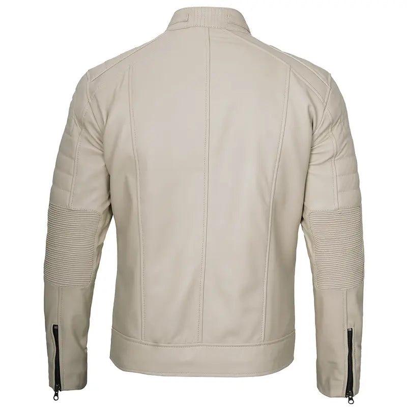 Men Cafe Racer Real Leather Jacket