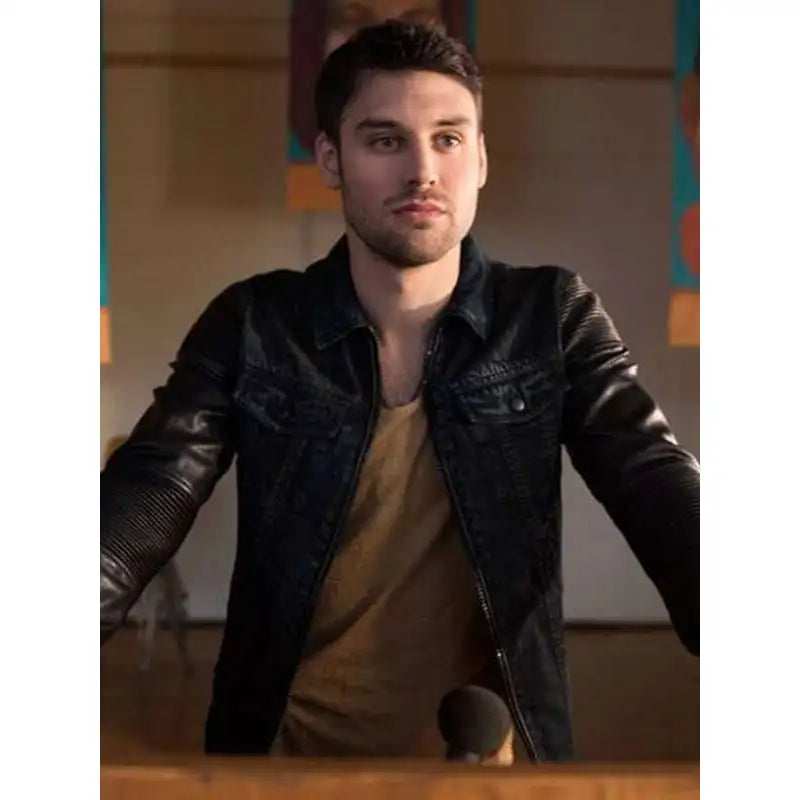 Ryan Guzman Heroes Reborn Black Men's Leather Jacket