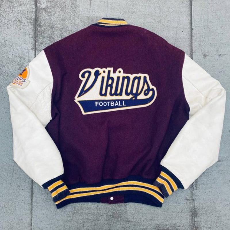 Champs Patch Minnesota Vikings 1980’s Varsity Jacket