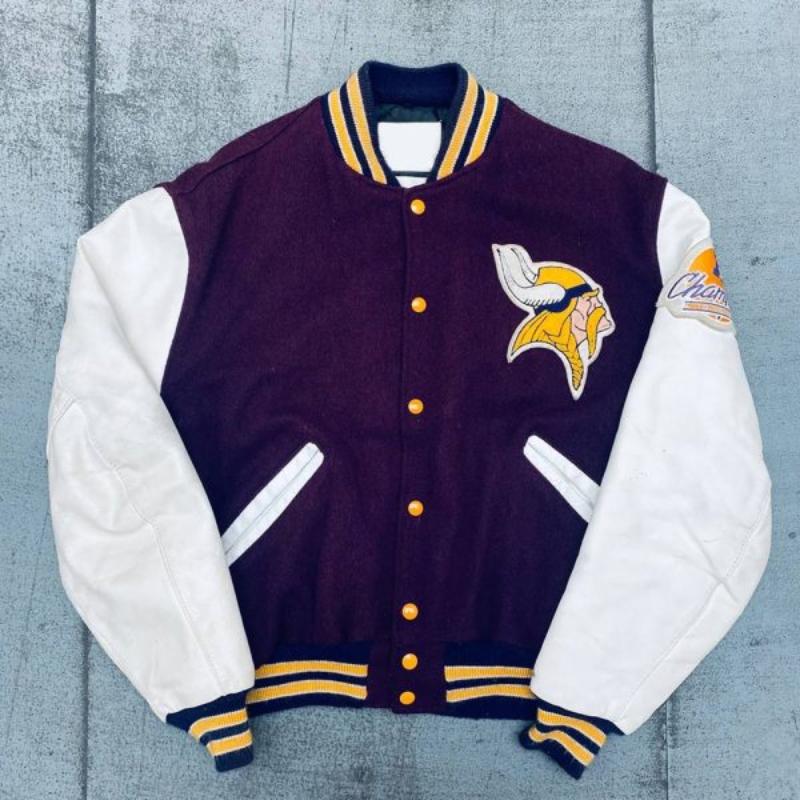 Champs Patch Minnesota Vikings 1980’s Varsity Jacket