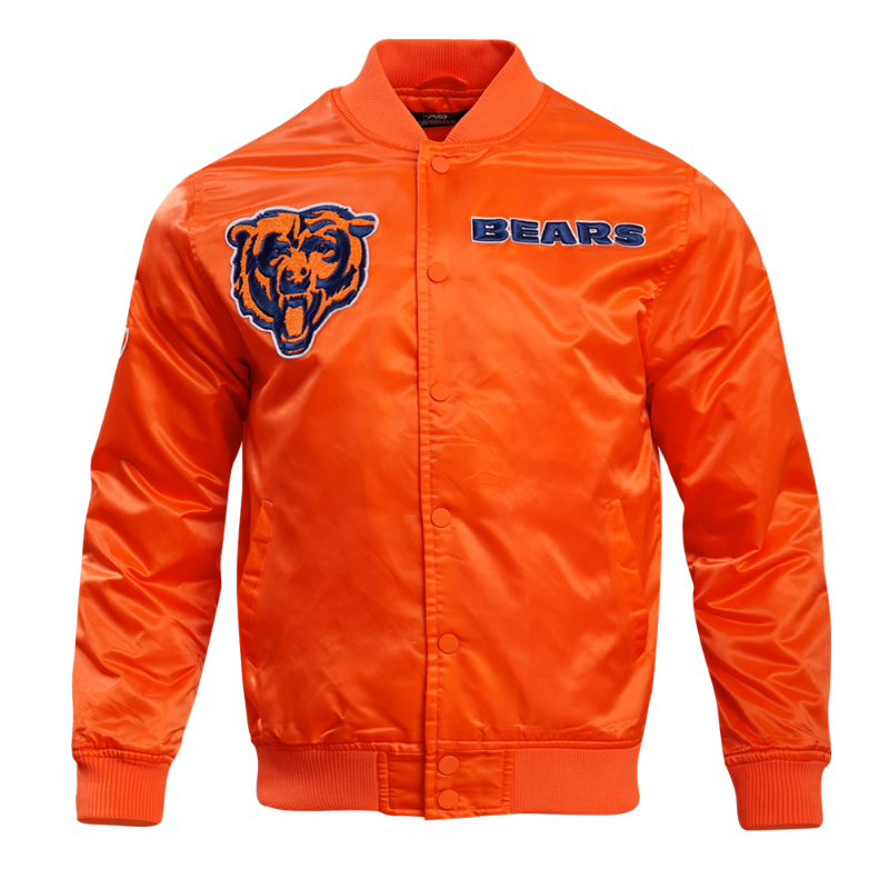 Chicago Bears Chest Hit Satin Jacket