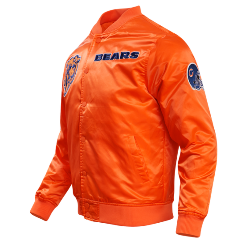 Chicago Bears Chest Hit Satin Jacket