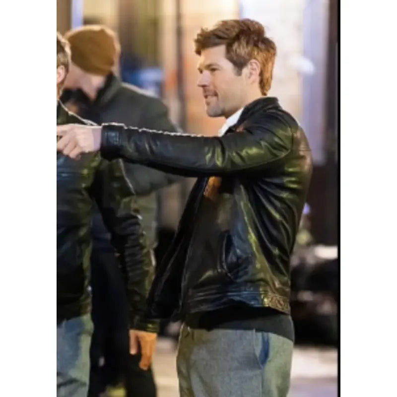 Chris Reid Wolfs (2024) Black Casula Leather Jacket