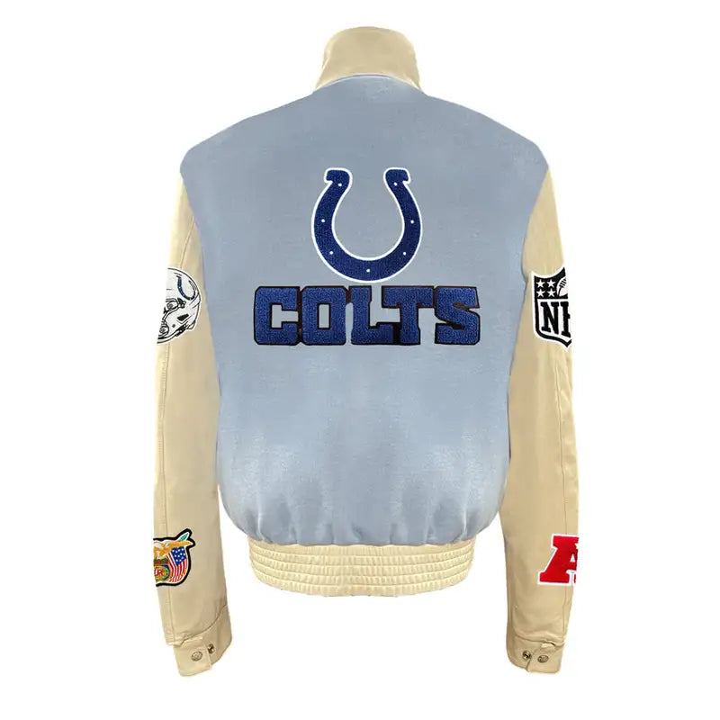 Indianapolis Colts Baby Blue Varsity Jacket