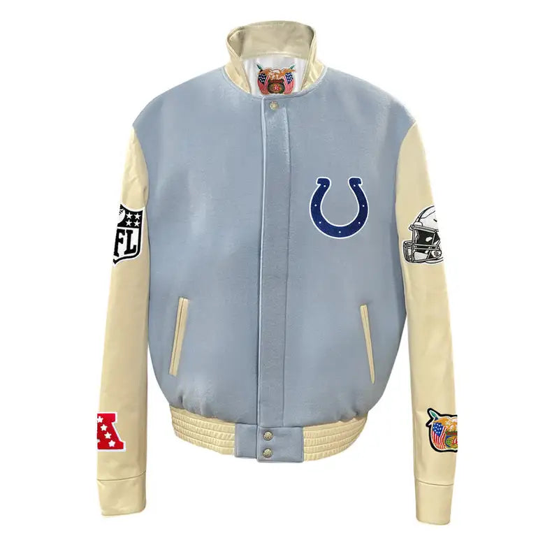 Indianapolis Colts Baby Blue Varsity Jacket