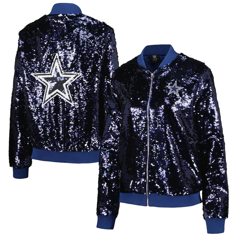 Dallas Cowboys Cuce Full-Zip  Sequin Jacket