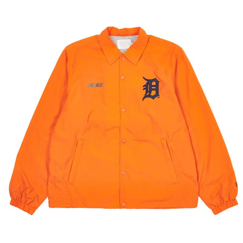 Detroit Tigers Coach Navy & Orange Polyester Jacket