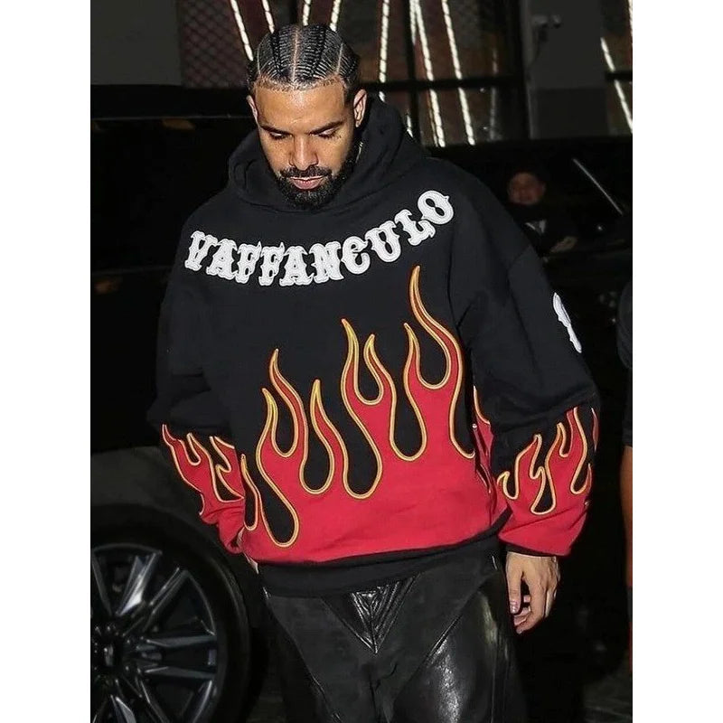 Drake Vaffanculo Flame Fleece Hoodie