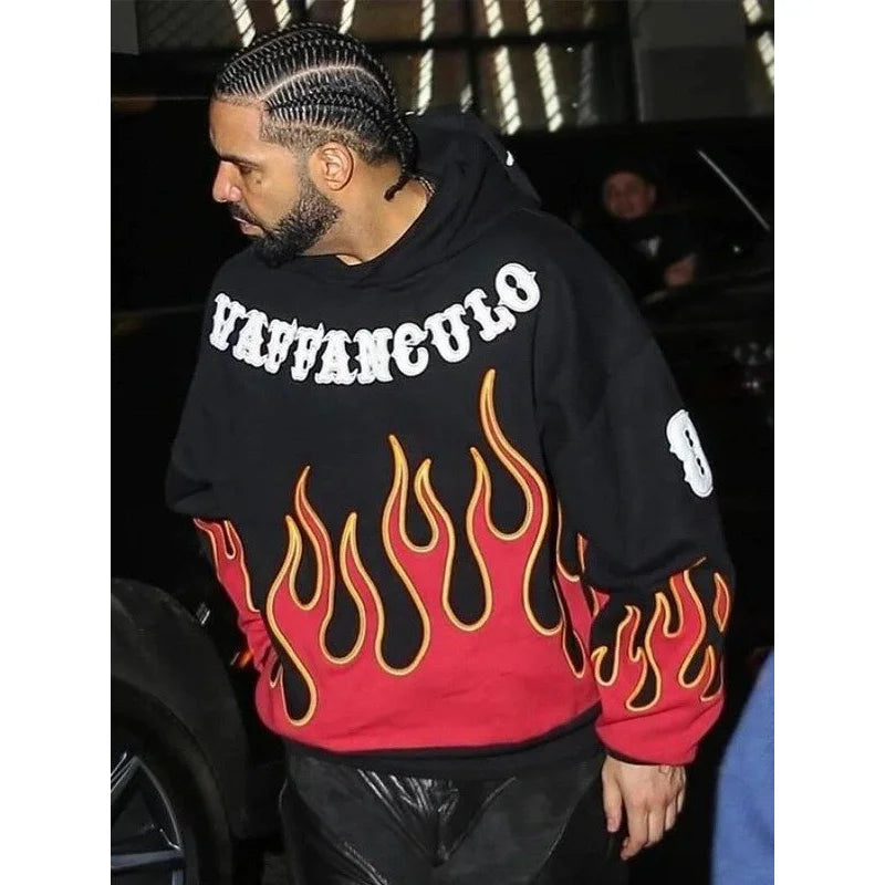 Drake Vaffanculo Flame Fleece Hoodie