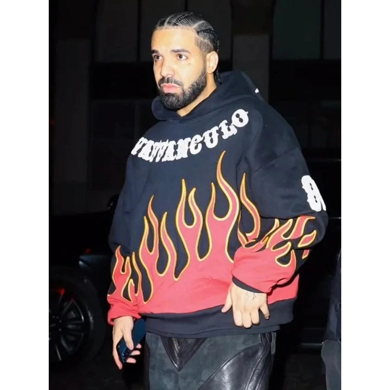 Drake Vaffanculo Flame Fleece Hoodie