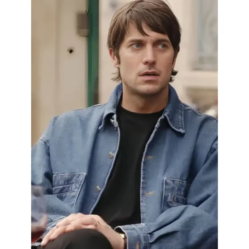 Lucas Bravo Emily In Paris S04 Blue Denim Jacket