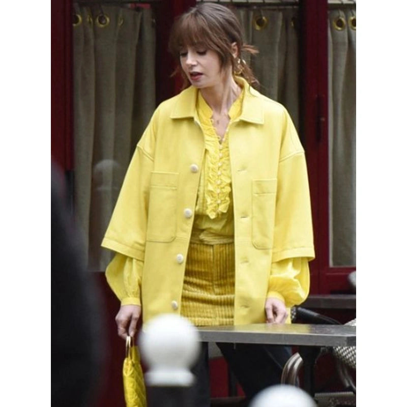 Emily In Paris S4 Lily Collins Yellow Jacket