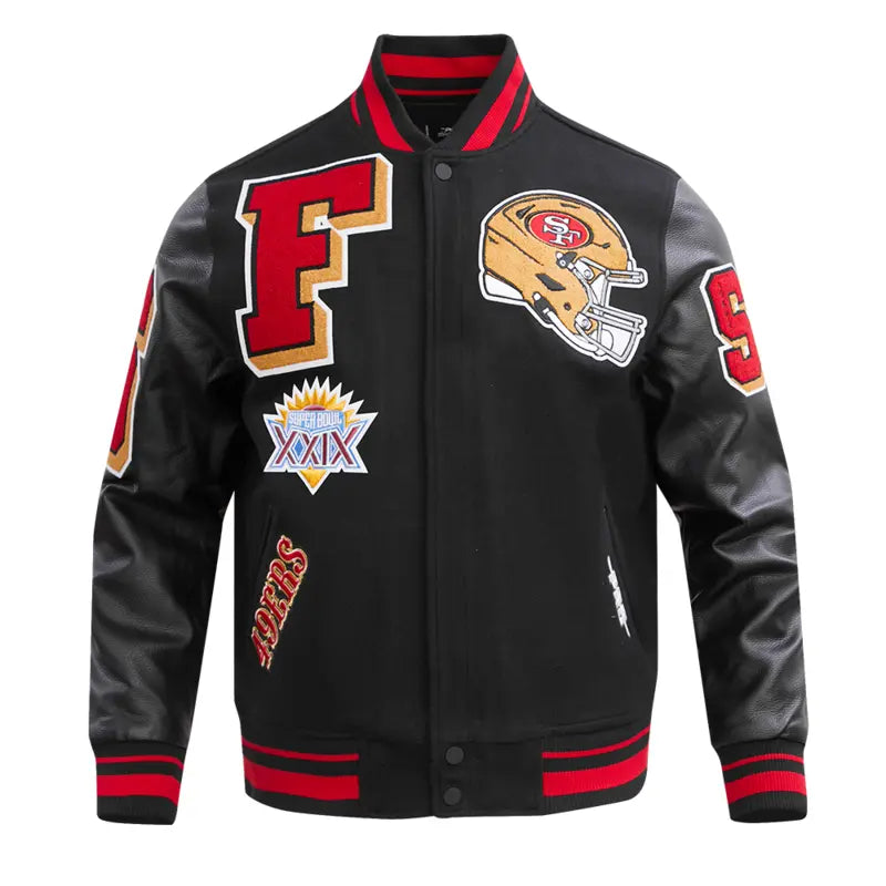 San Francisco 49ers Mashup Rib Wool Varsity Jacket