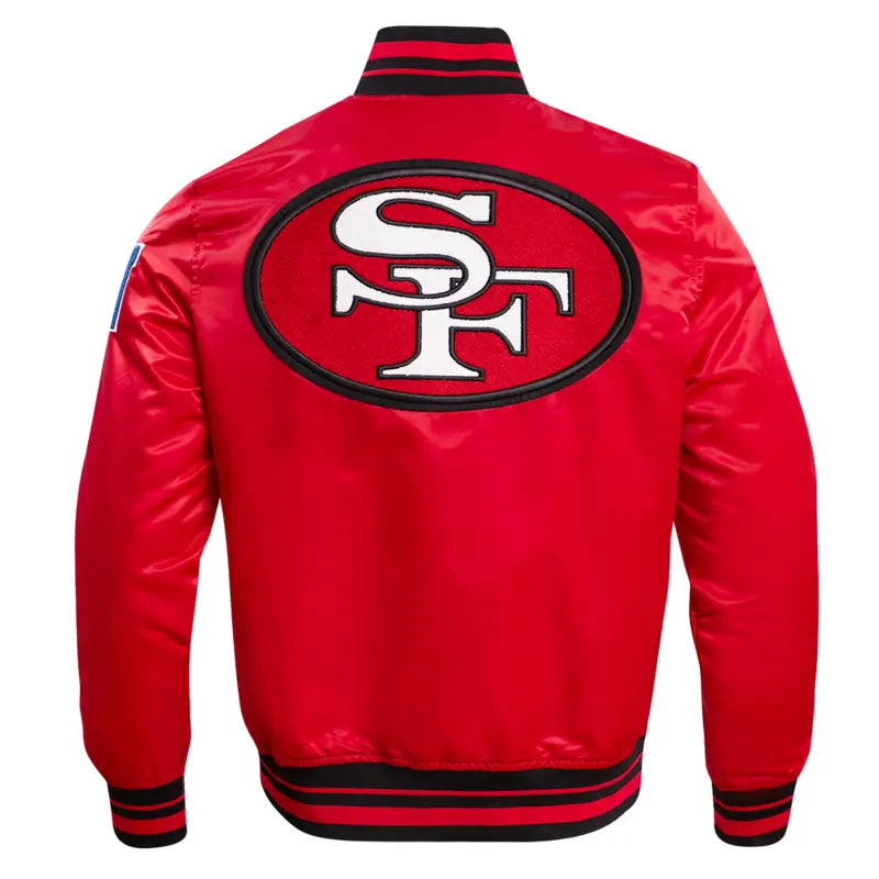 Retro Classic 49ers San Francisco Men's Rib Satin Jacket