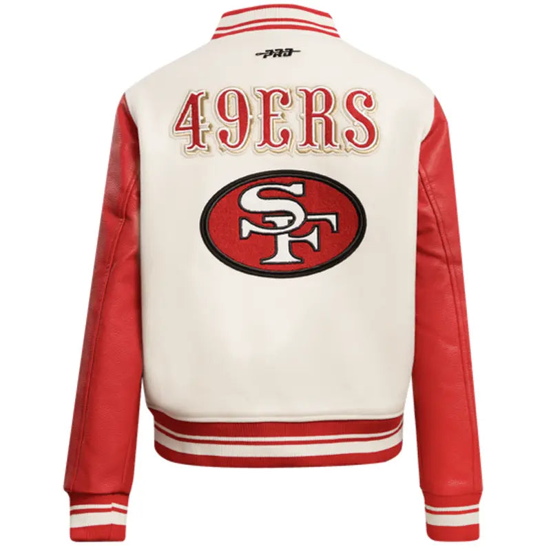 49ers Retro Classic San Francisco Rib Wool Varsity Jacket