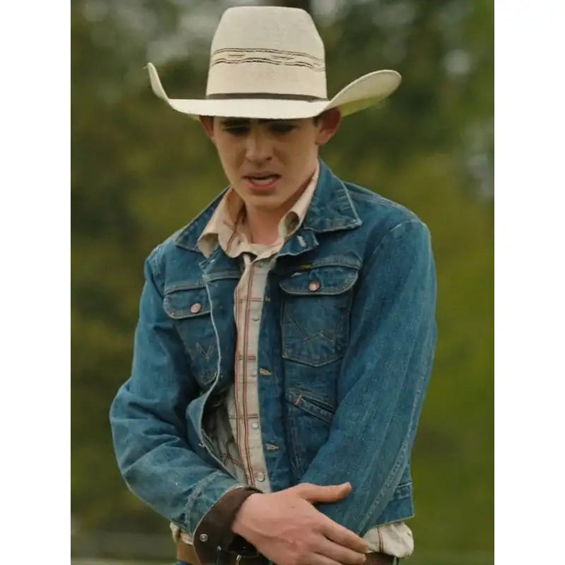 Finn Little Yellowstone Season 5 Blue Denim Jacket