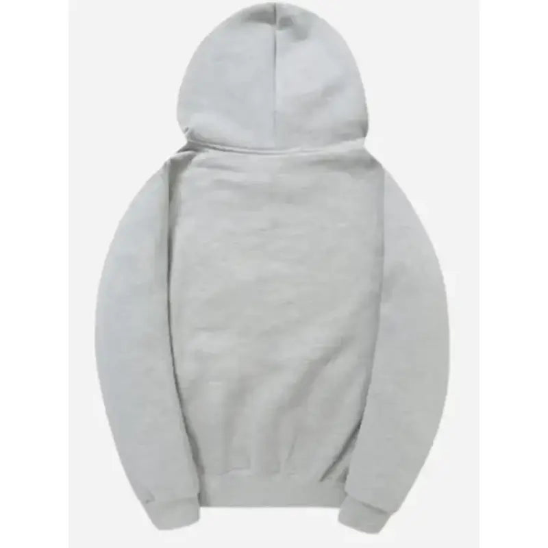 Trendy Grey Spider Fleece Hoodie