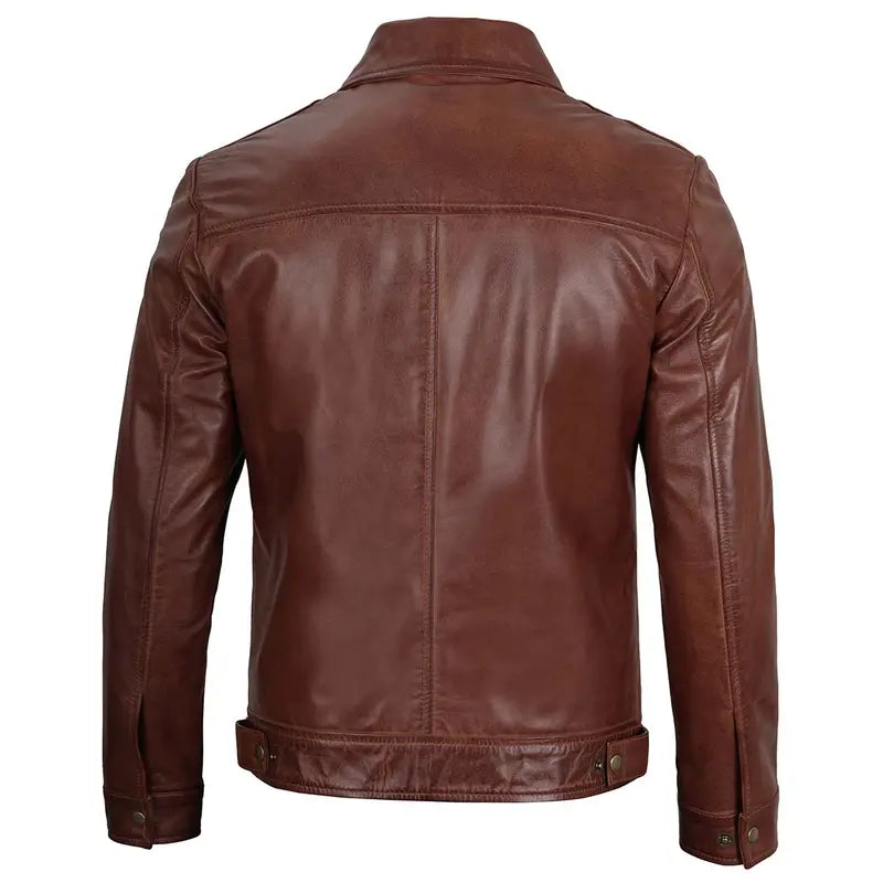 Harrington Reeves Brown Leather Jacket