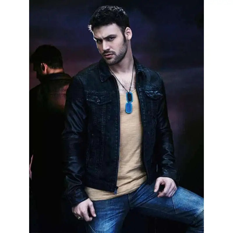 Ryan Guzman Heroes Reborn Black Men's Leather Jacket