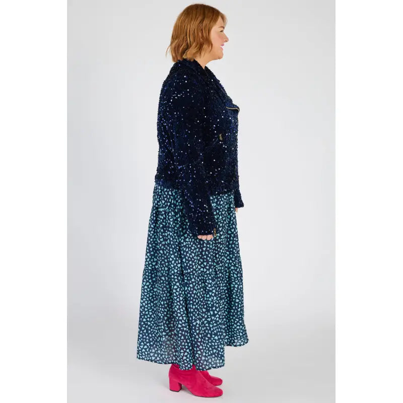 Kaitlin Navy Sequins Jacket