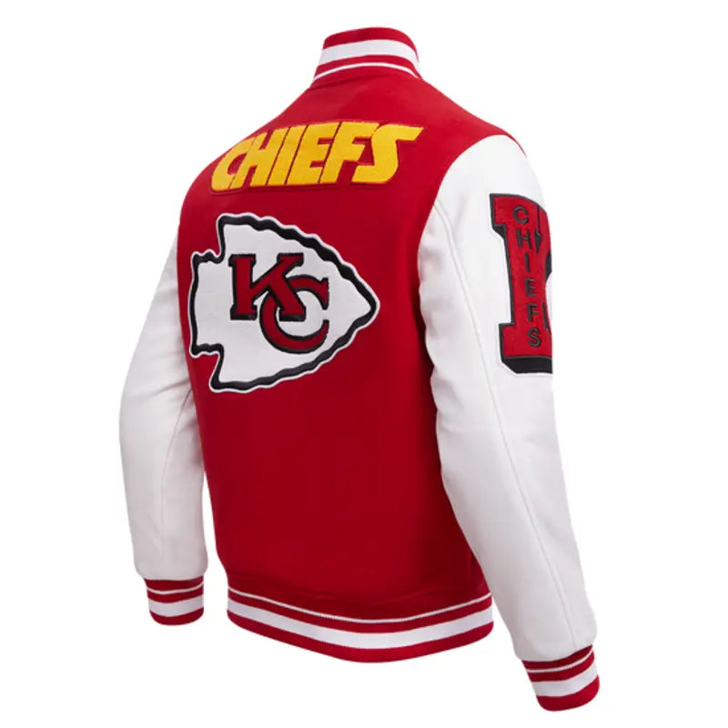 Kansas City Chiefs Mashup Men's Rib Wool Varsity Jacket