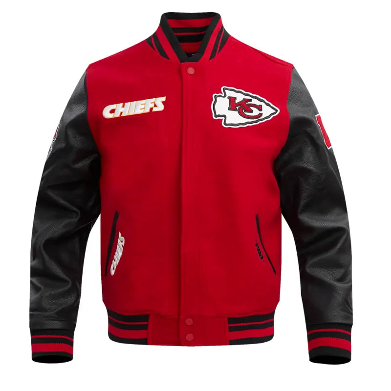 Kansas City Chiefs Retro Classic Men's Rib Wool Varstiy Jacket