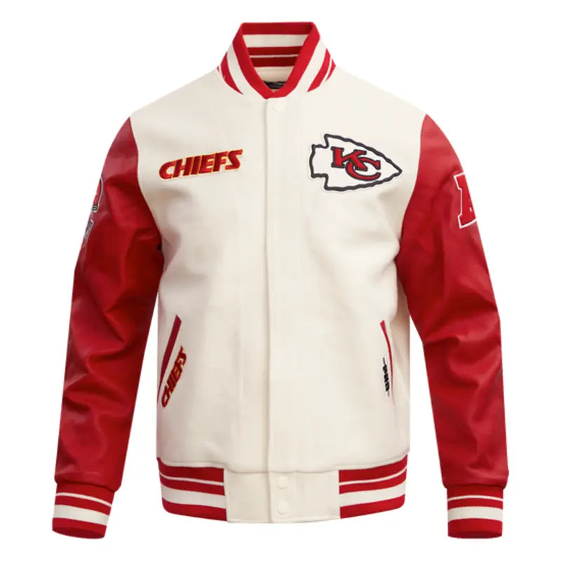 Kansas City Chiefs Retro Classic Men's Rib Wool Varstiy Jacket