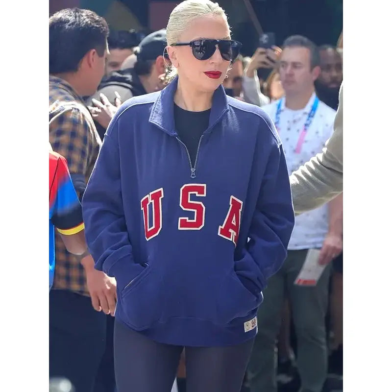 Lady Gaga USA 2024 Olympics Half Zip Jacket