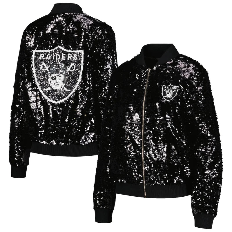 Las Vegas Raiders Cuce Black Sequin Jacket