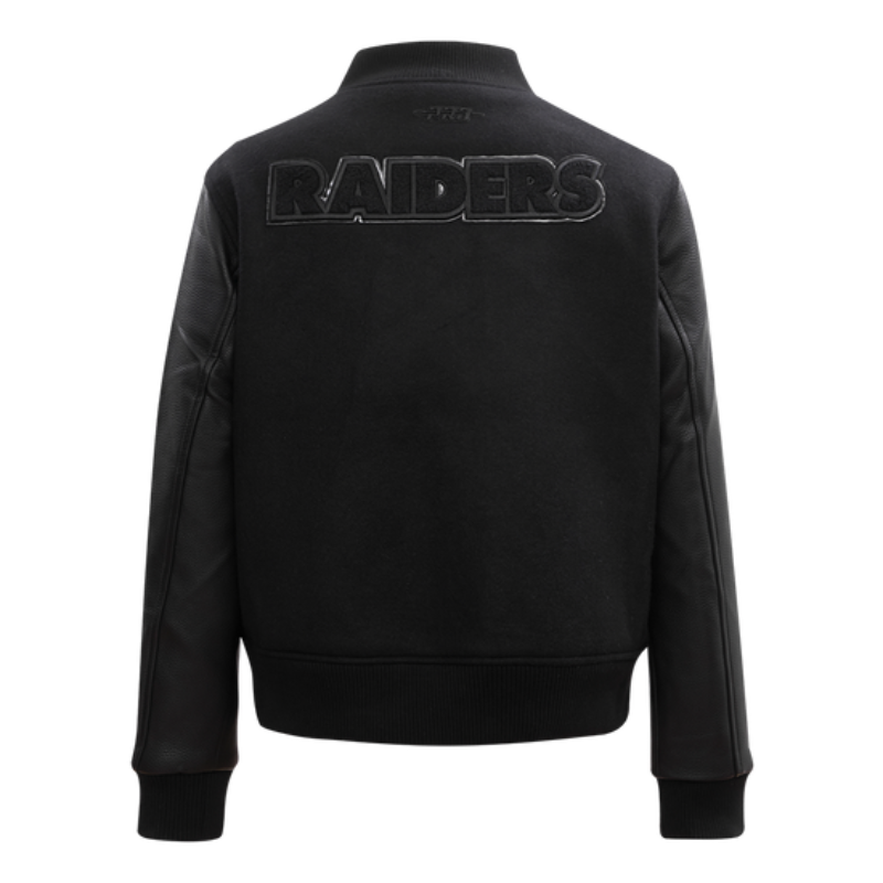 Las Vegas Raiders Triple Black Varsity Jacket