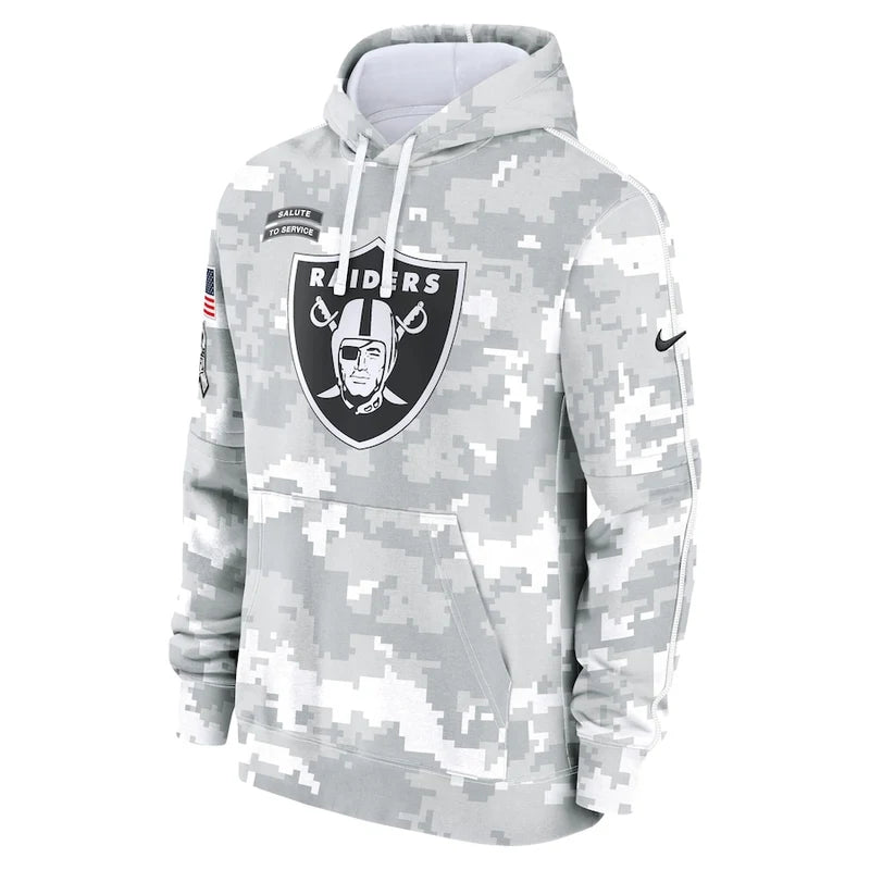 Las Vegas Raiders 2024 Arctic Camo Flag Hoodie