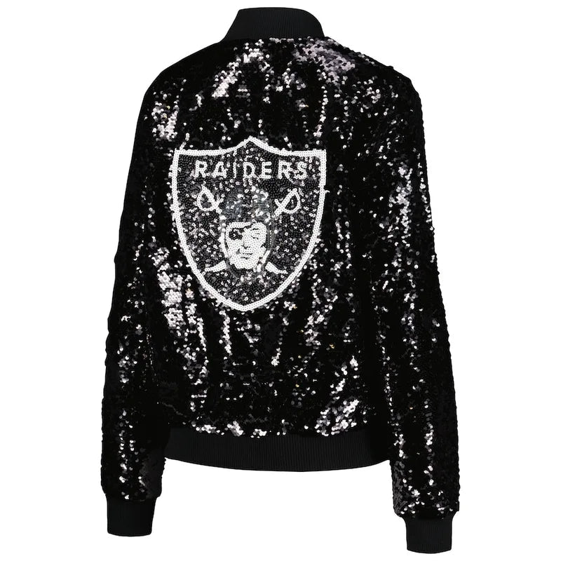 Las Vegas Raiders Cuce Black Sequin Jacket