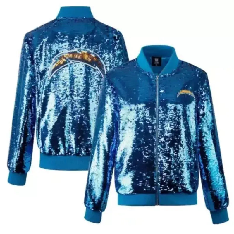 Los Angeles Chargers Blue Sequin Jacket